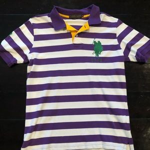 M U.S. Polo Assn. Purple Stripes